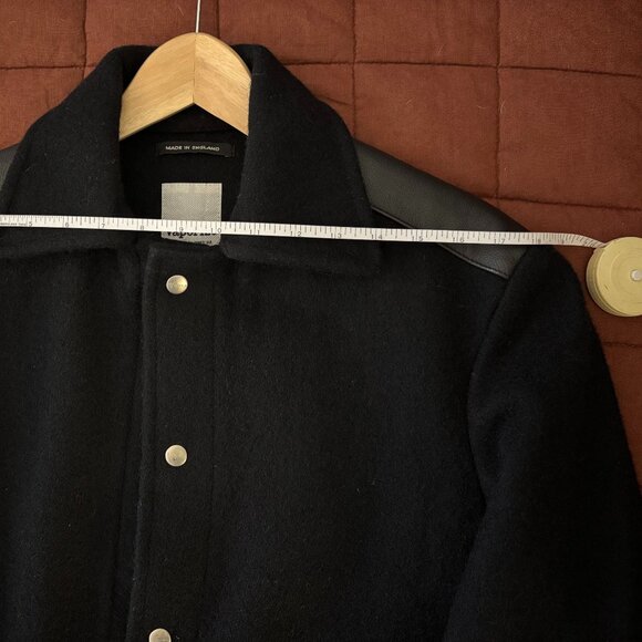 Men's Vaporize by James Iha Wool Blend / Leather Detailed Jacket, Medium, Black - Picture 7 of 12